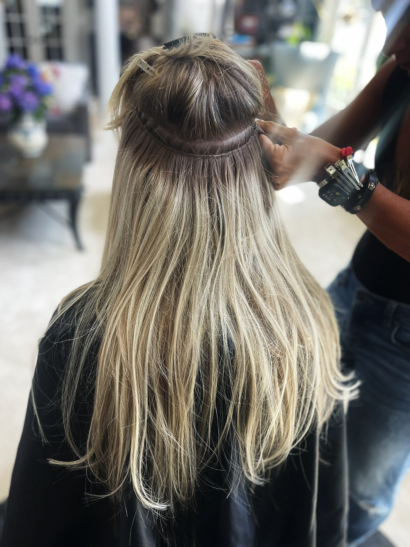 Hair Routine for Hair Extensions - In-Home Hair Salon Services