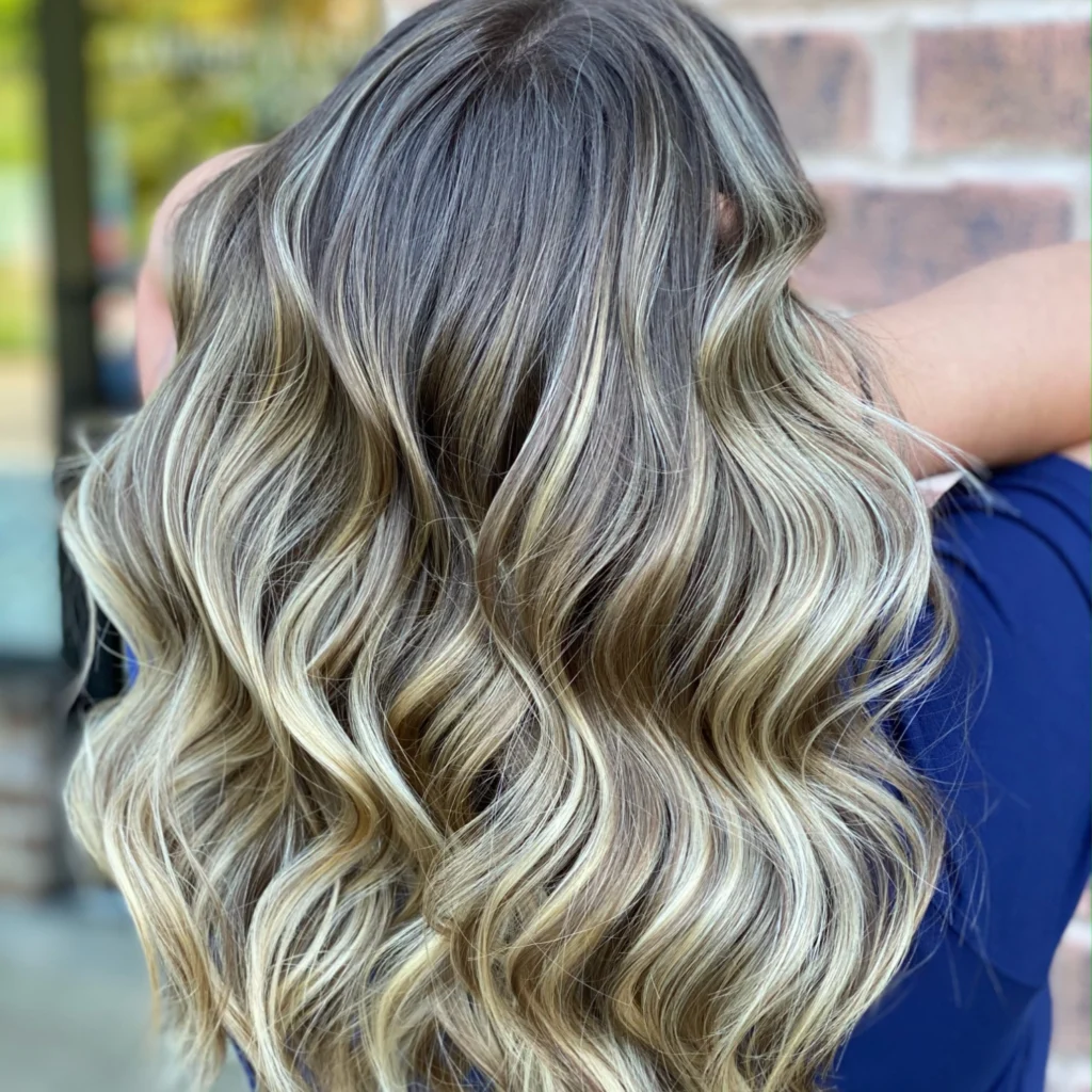 Balayage blonde by Master Hair Colorist in Chester and Delaware County, Cassie Anderson