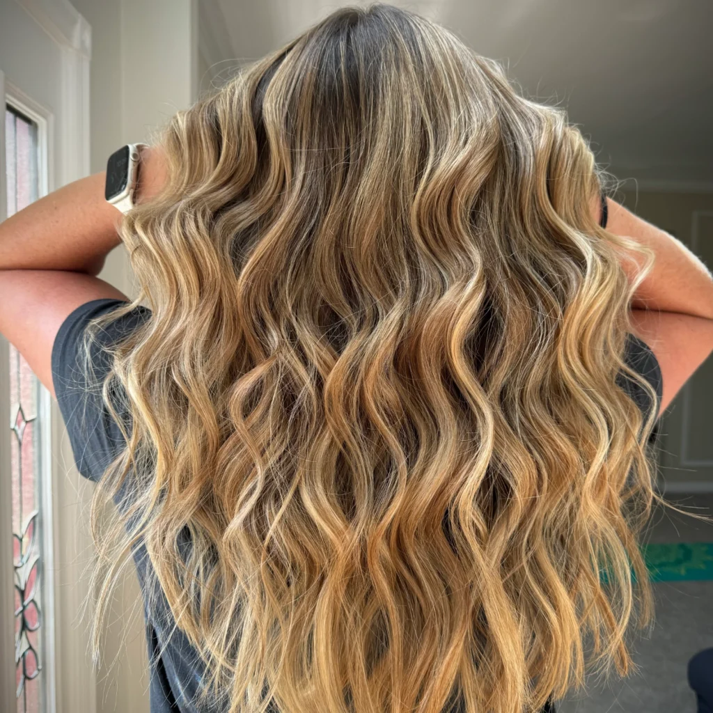 Foilyage medium blonde by Master Hair Colorist in Chester and Delaware County, Cassie Anderson