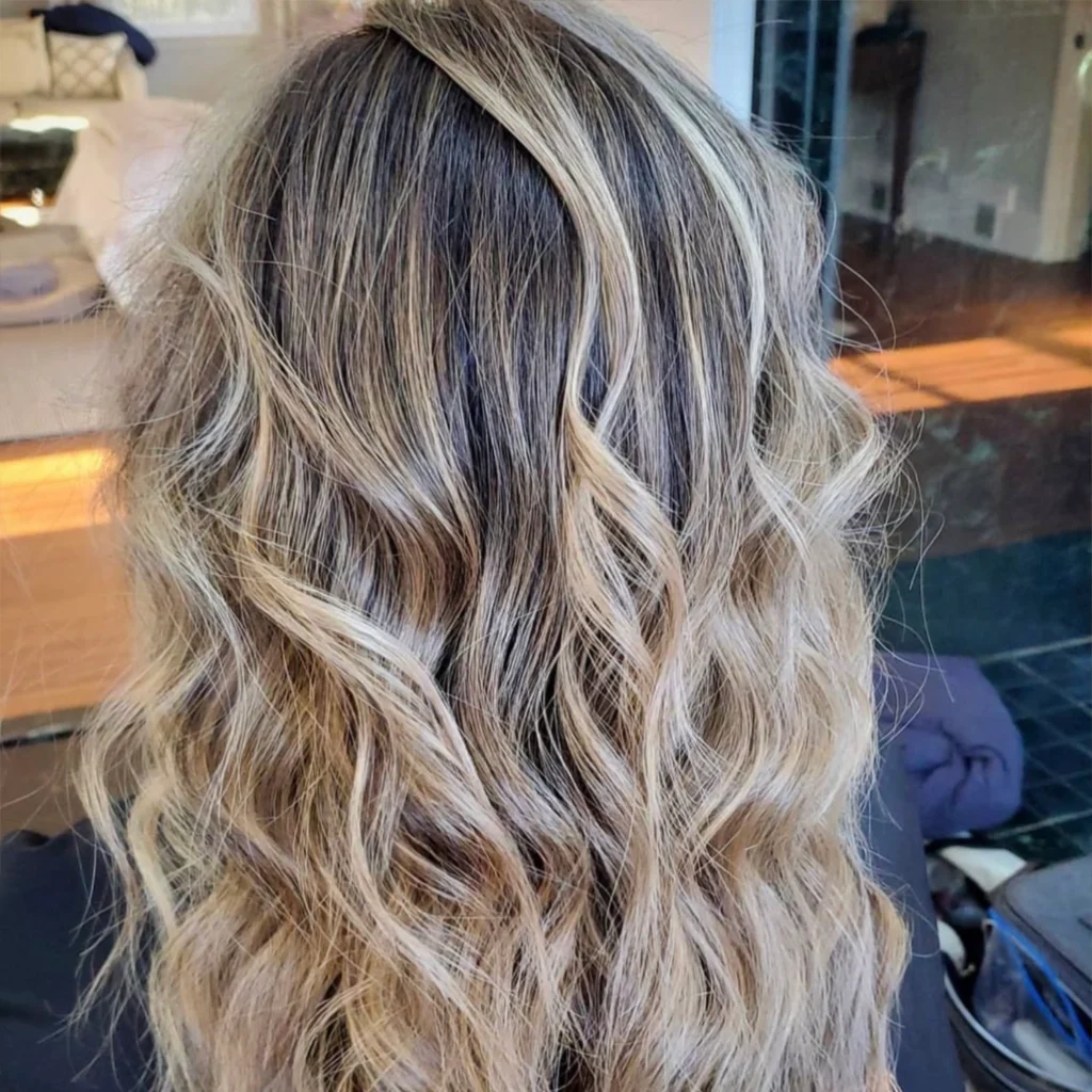 Brown to blonde balayage by Elite Hair Colorist in Chester County, Also Serving Montgomery County, PA, Jessica McHugh