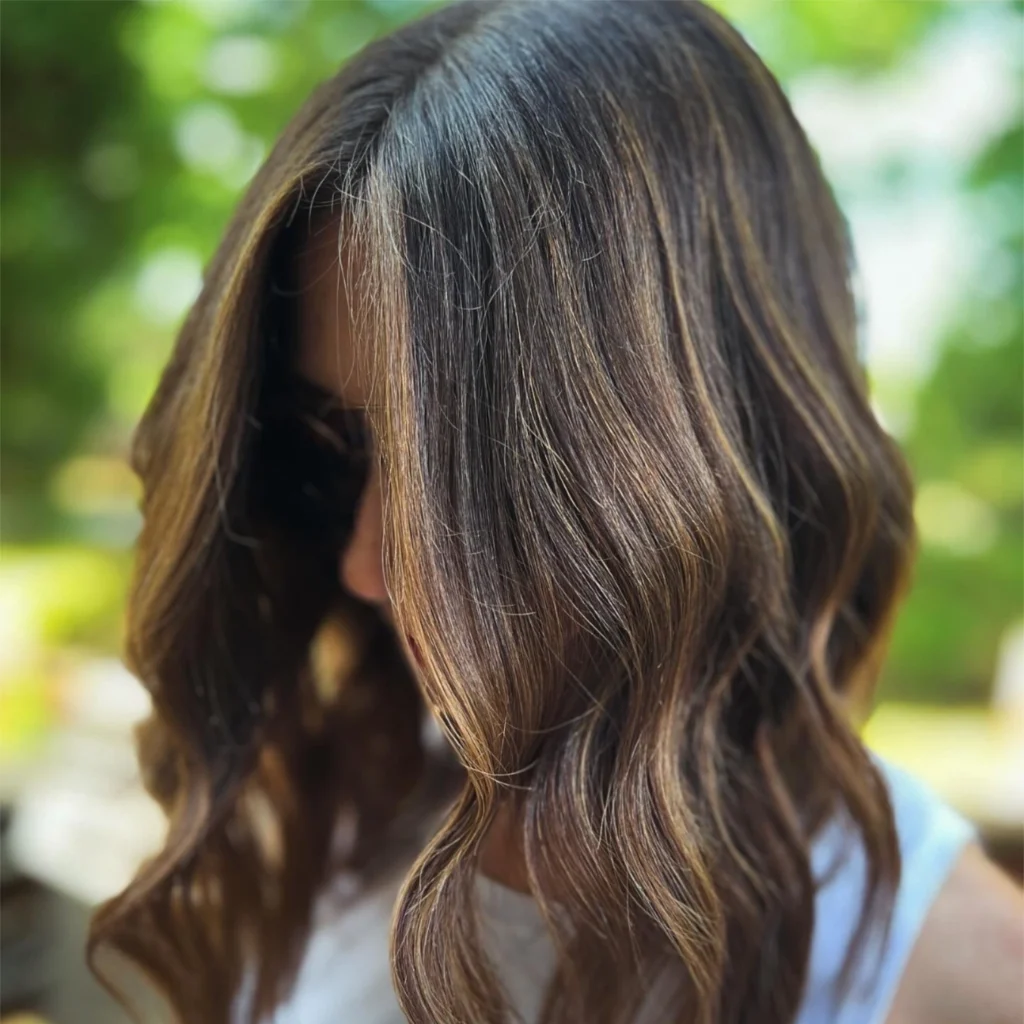 Brown foilyage by Elite Hair Colorist in Chester County, Also Serving Montgomery County, PA, Jessica McHugh