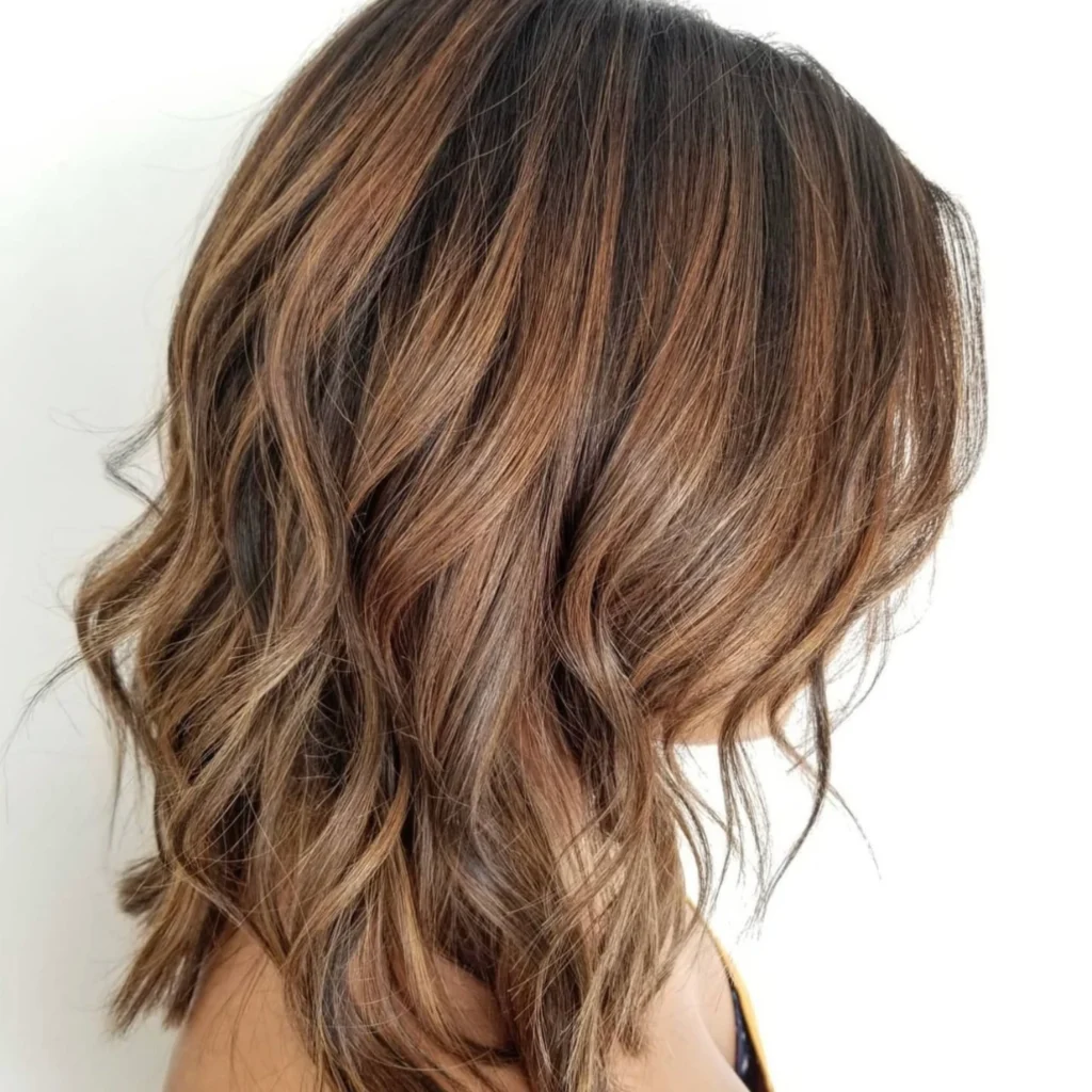 Medium brown foilyage and highlights by Elite Hair Colorist in Chester County, Also Serving Montgomery County, PA, Jessica McHugh