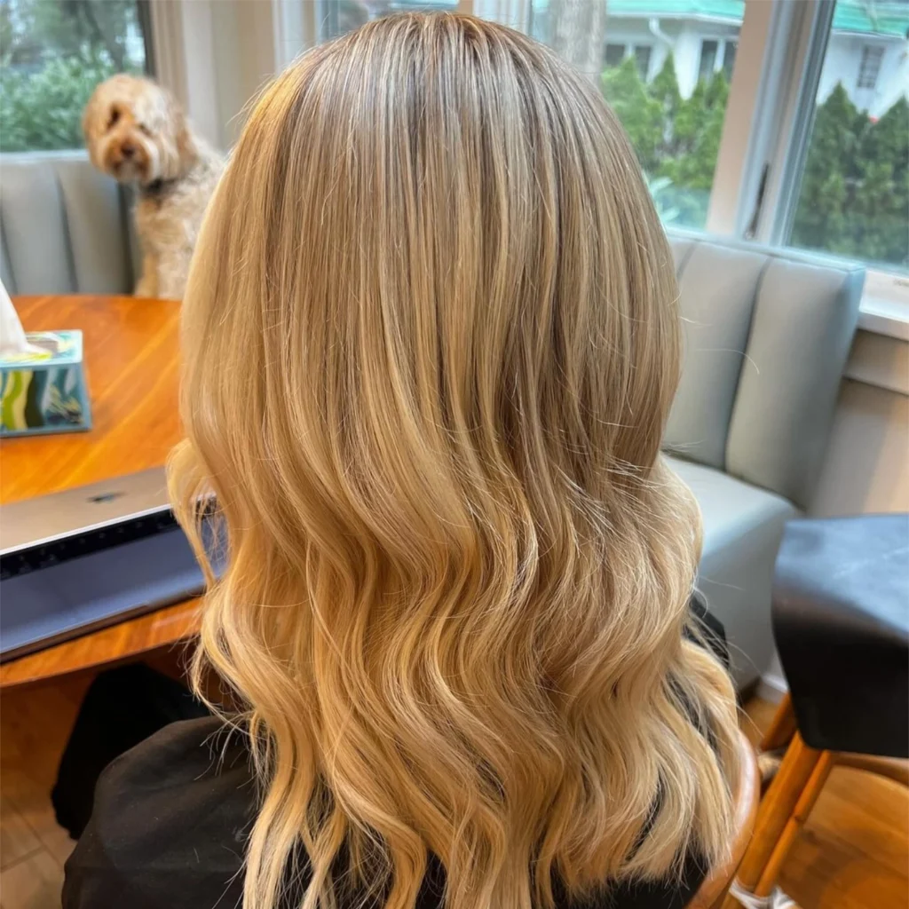 Butter blonde highlights by Elite Hair Colorist in Chester County, Also Serving Montgomery County, PA, Jessica McHugh