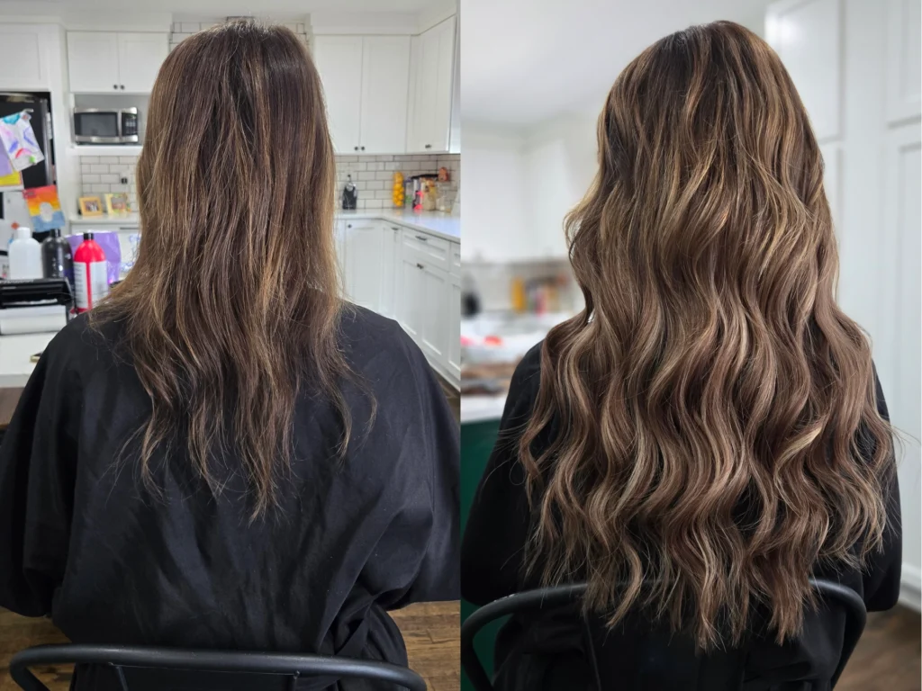 In-home hair extensions on the Main Line by Concihairge