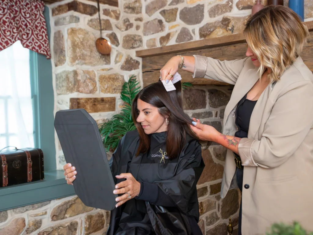 In-home hair extensions on the Main Line - Consultation